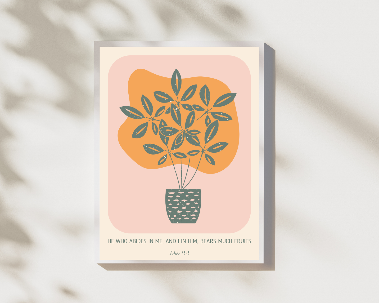John 15:5 Abide in Me - Christian Art Print
