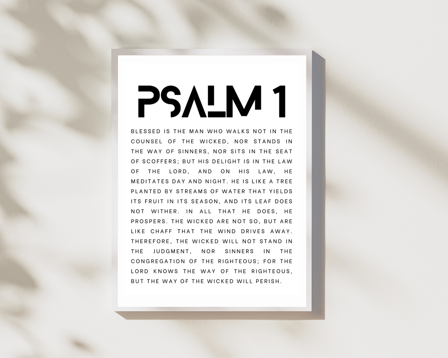 Psalm 1 Inspirational Bible Verses - Christian Art