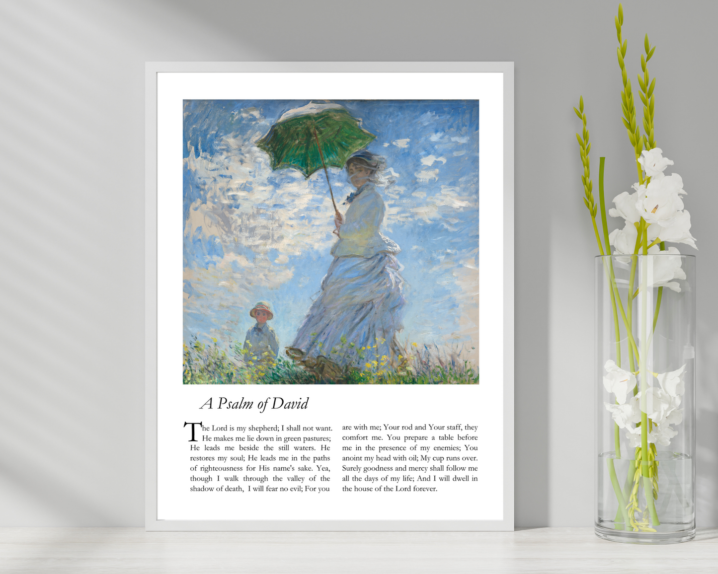 Encouraging Psalm Art: Uplifting Christian Print Decor