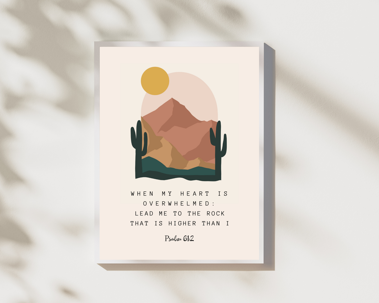 Psalm 61:2 - When my Heart is Overwhelmed Poster