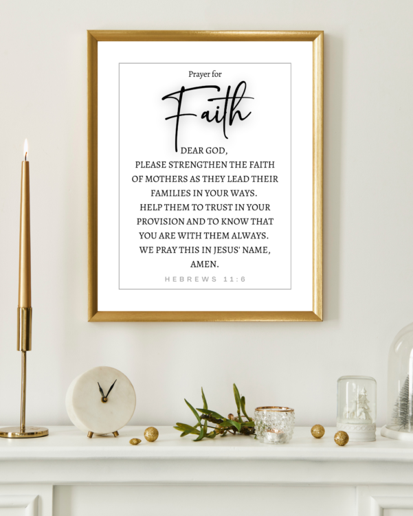 An inspiring canvas print showcasing Hebrews 11:6, reminding us that faith is essential in our relationship with God through prayer.