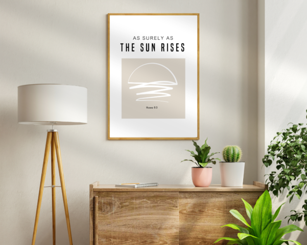 Embrace the timeless promise of Hosea 6:3 with our printable art, capturing the renewal and hope as surely as the sun rises.