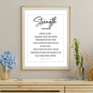 A printable artwork with a prayer inspired by Isaiah 30:29.