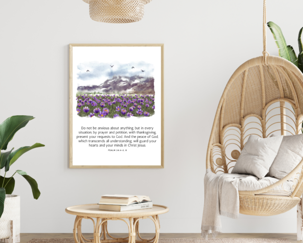A stunning decorative art piece featuring Psalm 34:4 - I Sought the Lord and He Delivered Me, meticulously crafted with attention to detail and framed to perfection, making it a cherished addition to any room.