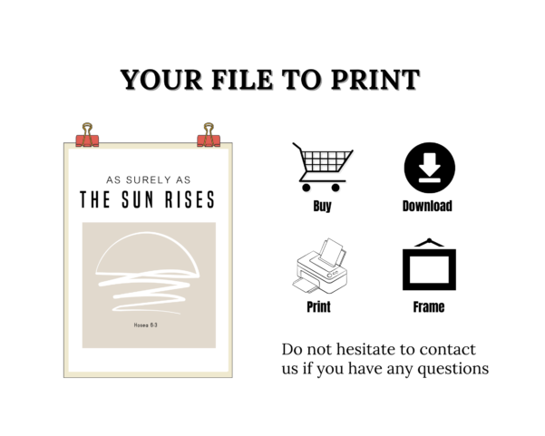 Hosea 6:3 Printable Art - Capturing the Promise of Renewal
