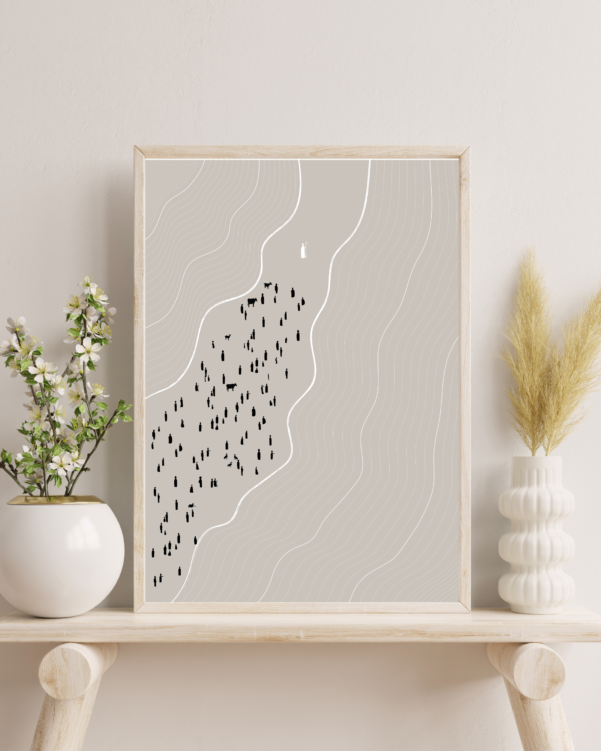 eautiful wall art illustrating the crossing of the Red Sea, symbolizing liberation and salvation.
