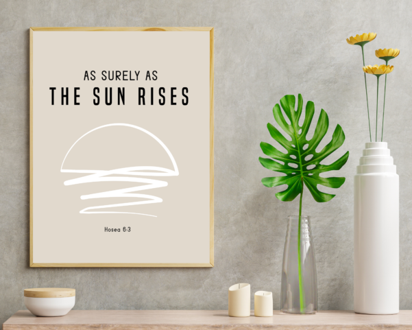 Christian artwork featuring uplifting message.