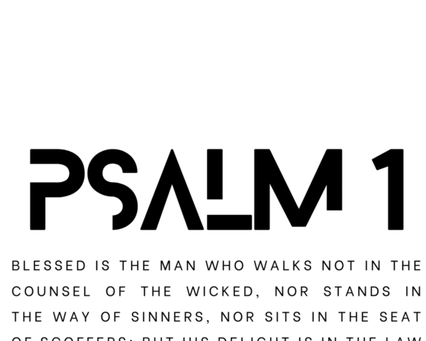Inspirational decoration with Psalm1.