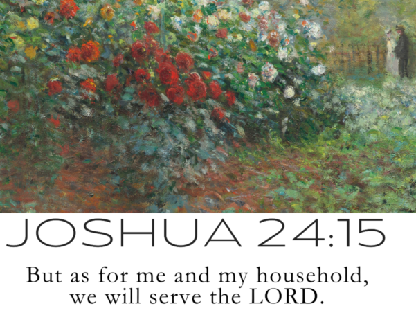 Christian decor with Joshua 24:5 inspiration
