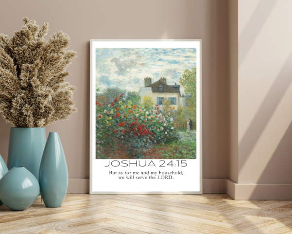 Beautiful Godly artwork featuring Joshua 24:5