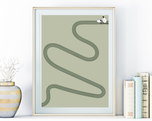 Engaging modern Christian wall art inspired by the powerful verse where Jesus leaves the 99 to find the lost sheep.